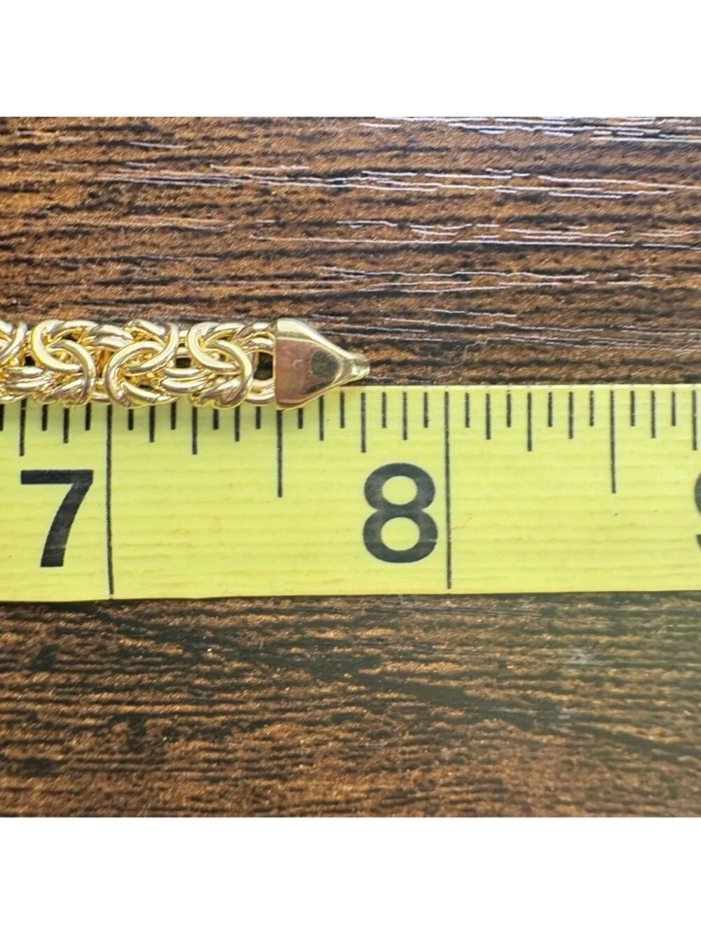 VTG 12K Gold Filled Byzantine Link Bracelet .25
